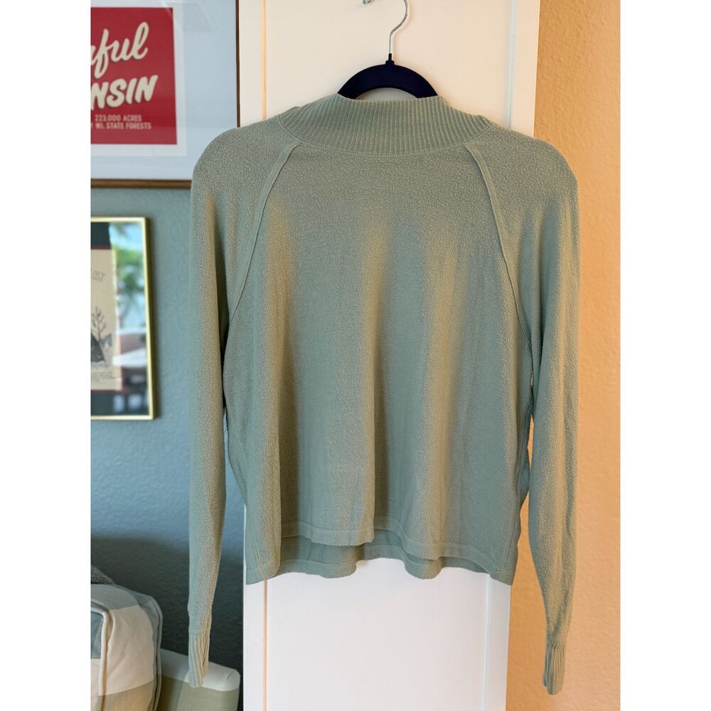 Abercrombie & Fitch Sage Green Mock Neck Turtleneck Top - S